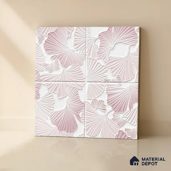 Floral Wall Tile TL 07244 C Florina 4002 Granula 1 ft x 1 ft Ceramic Matte Finish - 9 mm  | 2 mm Spacer is Mandatory | Please Expect a Slight Variation of Pattern (Sample)